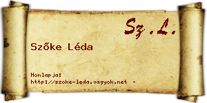 Szőke Léda névjegykártya